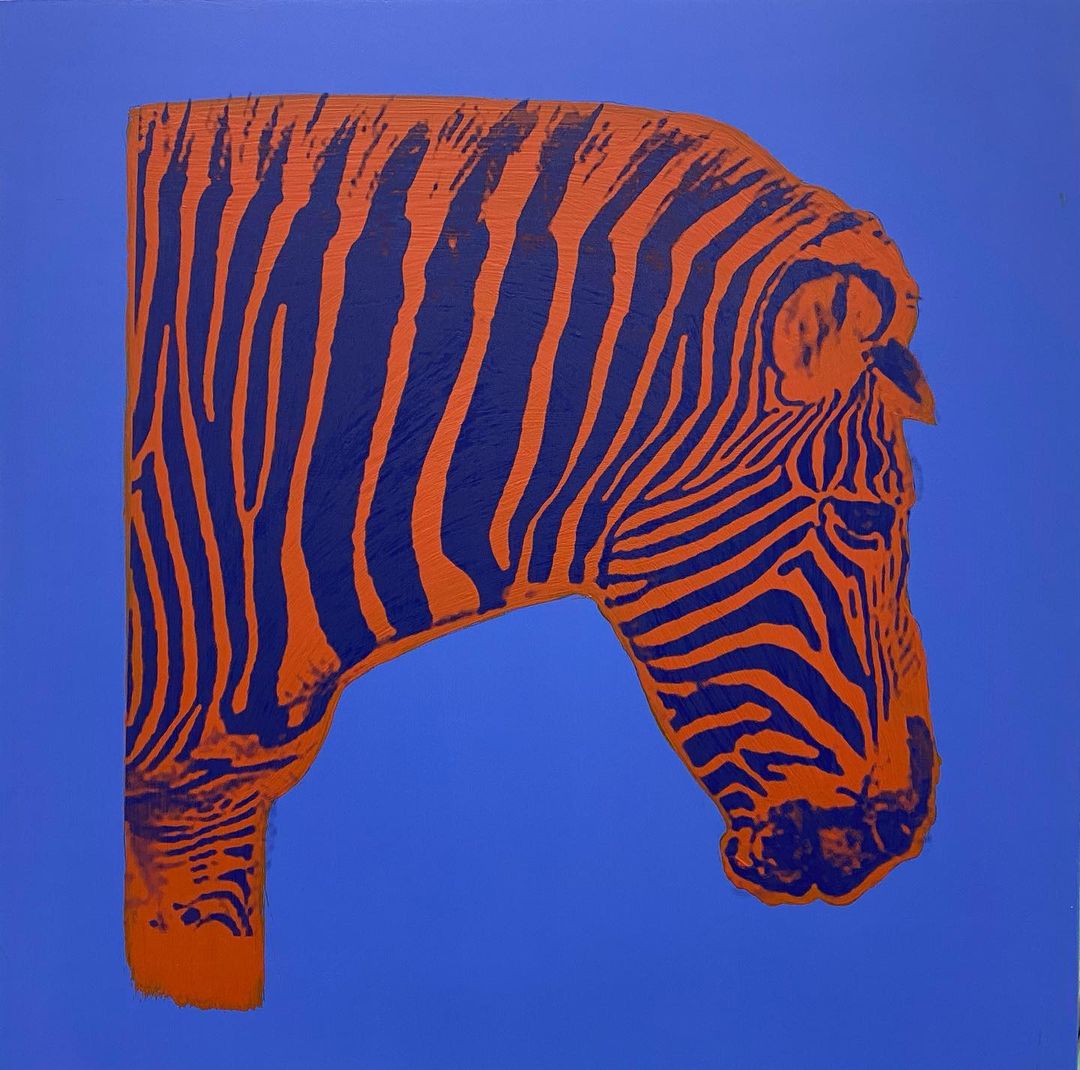 Zebra (Blue & Orange)